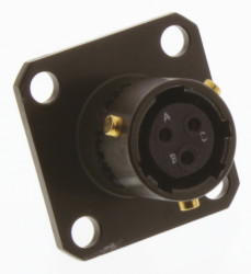 Złącze 3-pinowe Żeński Amphenol Limited Żeński Montaż na kołnierzu MIL-DTL-26482 rozmiar 8