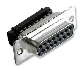 MH Connectors MH10576 Listwa żeńska D-Sub, rzędy: 2, styki: 15, 180 °, 1 szt.