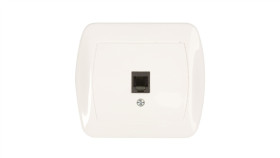 Simon Akord Gniazdo Telefoniczne Pojedyncze Rj12 Białe At1/11