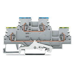 WAGO 279-517 PE/N Ground Terminal Block Grey AWG28-16