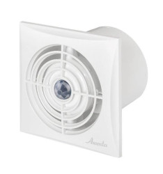 Wentylator wyciągowy fi 125 13,5W 175m3/h 230V IPX4 biały wył. czasowy, czujnik ruchu SILENCE WZ125R