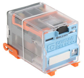 Przekaźnik mocy 230V ac DPDT Releco 1.5W, Wciskane 8 Ω Otwór przezierny