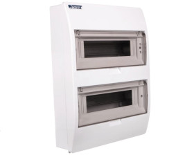 Rozdzielnica modułowa 2x12 natynkowa IP40 z klapką dymną, szyną N+PE S-24+SZYBKA+N+PE 800601 ENE-00354