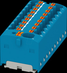 1047419 PTFIX distribution block, 4/18x1.5, blue