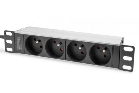 Listwa zasilająca 10 1U Aluminum PDU, 254 mm (10) rack mount4x CEE 7/5, 16A, 4000W, 250VAC 50/60Hz DN-95418-FR