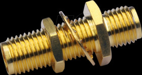 100024794 SMA connector female/female, gold-plated