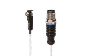 Czujnik magnetyczny cylinder rowek T 6,2 mm 6,5x27x5mm 10-30V DC PNP NO złącze kablowe M12 4pinowe 1m IP67 MZ07E095