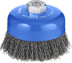 Szczotka garnkowa, falisty drut, 0,5 mm, 100 mm, 8500 U/ min, M 14 Bosch Accessories N/A N/A 1608614011 1 szt.