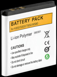 800mAh Li-pol SONY/ERICSSON BST-38