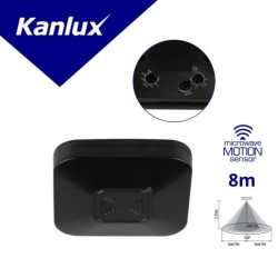 Czujnik ruchu mikrofalowy SQMOTION-B 800VA 360st. IP20 IIkl. kwadratowy czarny 37361