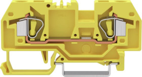 2-wire feed-through terminal, cage clamp, 0.2-6.0 mm², 1 pole, 41 A, 8 kV, yellow, 282-906