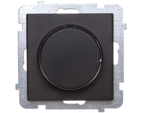 SONATA Ściemniacz przyciskowo-obrotowy /żarowy i halogenowy/ czarny metalik ŁP-8R/m/33