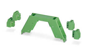 Obudowa urządzeń elektronicznych 17.6mm Górna część obudowy i 4 bloki zacisków PCB 17.6 x 99 x 45.85mm materiał: