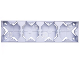 IMPRESJA Puszka natynkowa poczwórna srebro PNP-4Y/18