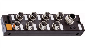 Rozdzielacz-Trójnik Złacza 8Xm8 3-Pin / M12 Żeńskie 12-Pinowe Asbsm 8/Led 3 Esd