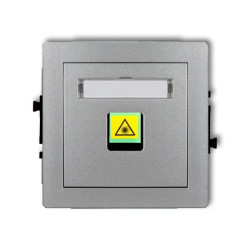 DECO Mechanizm gniazda światłowodowego/optycznego pojedynczego srebrny metalik 7DGOP-1