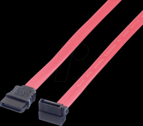 11.03.1556 Cable SATA 3 Gb/s socket &gt; SATA socket, 50 cm, ang., red