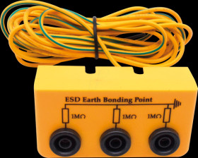 1903EC060 ESD earthing box 3x banana socket, 3-m connection cable