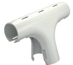 Fitting T-piece, (L x H) 110 x 23 mm, head Ø 21 mm, PP, white, for M20, 2153953