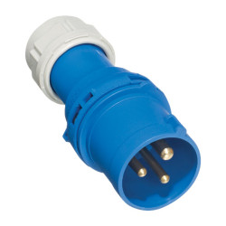 Europa IP163P 230V 2P&#x2B;E 16A Blue IP44 Plug 1 - 2.5mm Cross Section