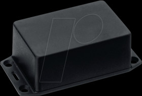 1591XXEFLBK Flange housing, series 1591, 113 x 193 x 61 mm, black
