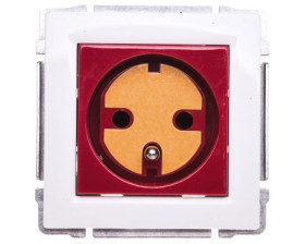KOS66 Gniazdo pojedyncze z/u DATA z kluczem uprawniającym czerwone/białe 660443