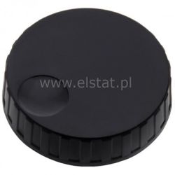 Gałka czarna fi=37mm h-20/ oś= 6mm