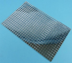 MOZAIKA SZKLANA SREBRNA 15x10cm 1mm