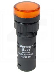 Kontrolka AD16-16E/O-24VAC/DC;16mm; pomarańczowa;podś.LED24V;IP40;ONPOW