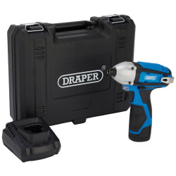 Draper 70332 12V Impact Driver, 1/4&quot; Hex., 1 x 1.5Ah Battery, 1 x Fast Charger