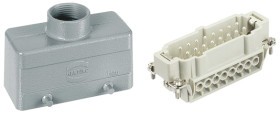 Wzmocnione złącze zasilania 16-pinowe HARTING 16A 500 V Męski PG21