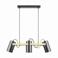 Lampa wisząca RESI kolor czarny mat/złoty metal, 3xE27 IP20 A8162-3A Zuma Line