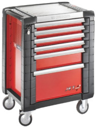 Szafka na rolkach, na kółkach, 6-szufladowa, 774 x 546 x 971mm, materiał: Stal, Facom