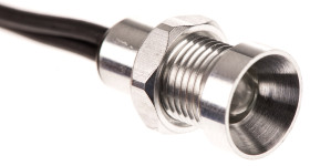 Lampka kontrolna do montażu panelowego, biała 8mm Wyprowadzenia Oxley