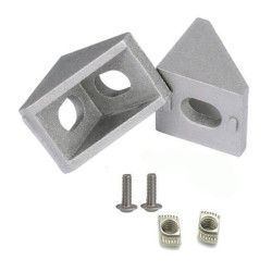 35x35mm Corner Joiner for 3030 Aluminum Profiles - T-SLOT, T-NUT, TNUT + 2x Screw + 2x Nut