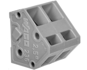 Listwa zaciskowa do płytek drukowanych 2-torowa szara raster 5/5,08mm 236-102 /105szt./