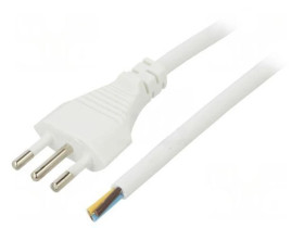 S26-3/10/1.8WH Kabel: 3x1mm2, CEI 23-50 (L) wtyk, 1,8m, 10A