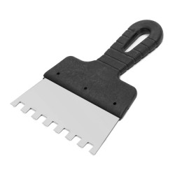 Szpachla ze stali nierdzewnej do kleju z zębami 150 mm, ząb 10 x 10 mm (111-088)