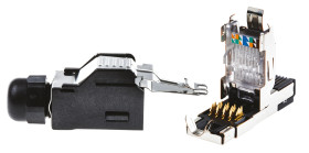 Złącze RJ45 Męski Złącze RJ45 Montaż na kablu TE Connectivity, proste 8-żyłowe