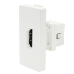 Moduł 1/2 - gniazdo HDMI - biały - kompatybilny z ramkami Tawoia Glass