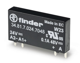 Wąskoprofilowy przekaźnik 5mm do obwodów drukowanych i gniazd SSR OC 2A/24V DC, zasil. 12V DC, RTIII 34.81.7.012.9024