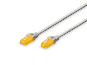 Kabel krosowy (Patch Cord) RJ45/RJ45 U/UTP kat. 6A 0,5m AWG 26/7 LS0H szary DK-1613-A-005