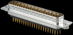 163A16829X D-SUB plug, high density, 62-pin, print, twisted