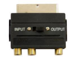 Adapter Euro na 3xgn. RCA z przełącznikiem