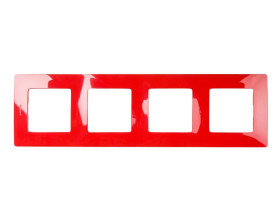 NILOE Ramka poczwórna czerwony tworzywo Poziomy i pionowy poczwórna 665024