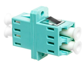 Adapter światłowodowy LC/LC, duplex, wielomodowy OM3, ceramiczna ferrula, błękitny DN-96009-1