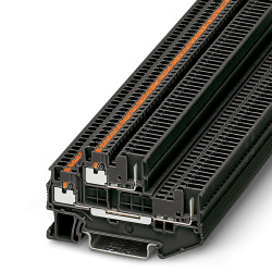 Dwurzędowa złączka szynowa Phoenix Contact 26 → 16AWG PTTB 1.5/S/2P BK 16A 500 V
