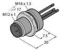 Turck 6935056 Złącze niekonfekcjonowane czujnika/aktuatora EC-FS5-2/16, 10 szt.