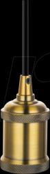 49507 Vintage pendant light, E27 base, textile cable 1.5 m, bronze