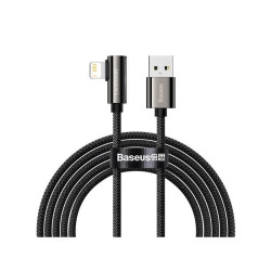 Kabel USB/Lightning 1m BASEUS iPhone, kątowy czarny